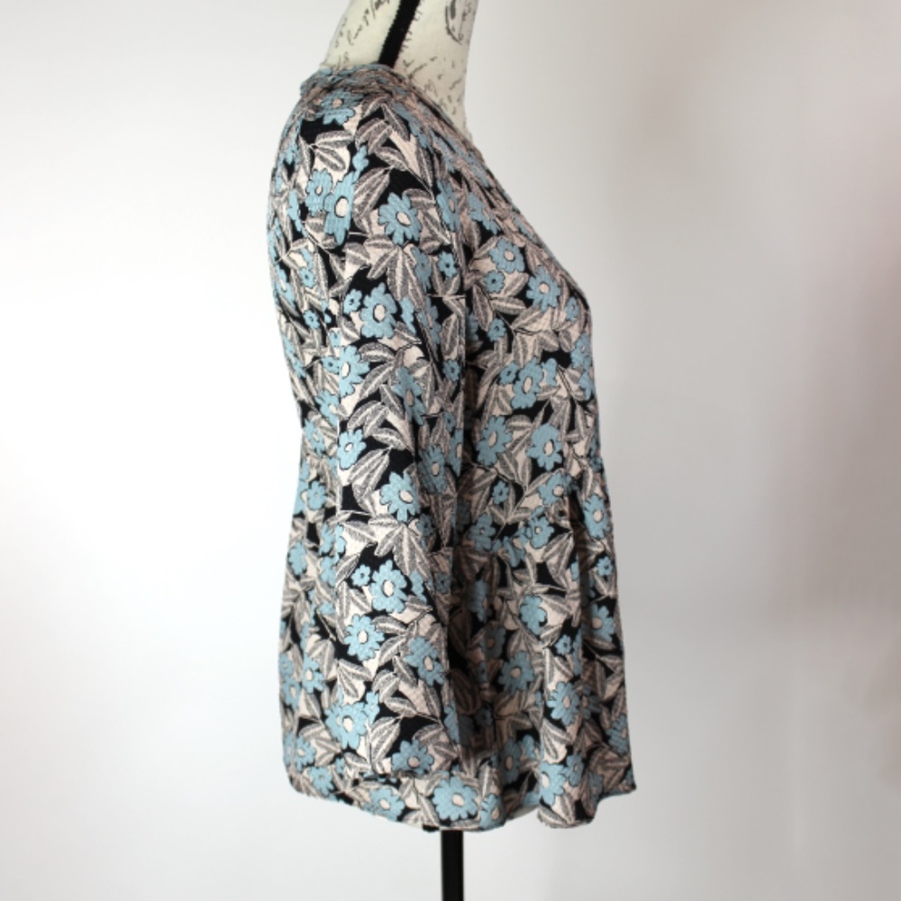 Rebecca Taylor 100% Silk Floral Top - Picture 7 of 10